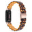 Stylish Replacement Oval Resin Smart Watch Band Wrist Strap with Stainless Steel Buckle for Fitbit Luxe - Leopard Print - 1