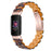Stylish Replacement Oval Resin Smart Watch Band Wrist Strap with Stainless Steel Buckle for Fitbit Luxe - Leopard Print - 2