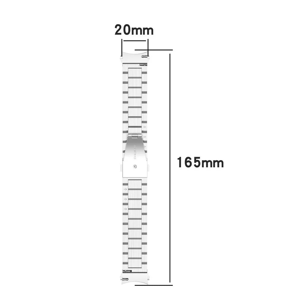 3-Beads Stainless Steel Smart Watch Band Replacement Strap for Samsung Galaxy Watch6 40mm 44mm / Watch6 Classic 43mm 47mm / Watch 5 40mm 44mm / 5 Pro 45mm / Watch4 40mm 44mm - Gold - 4