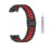 For Fitbit Charge 6 / 5 Stainless Steel Smart Watch Band Wrist Strap with Tool Replacement - Black / Red / Black - 1