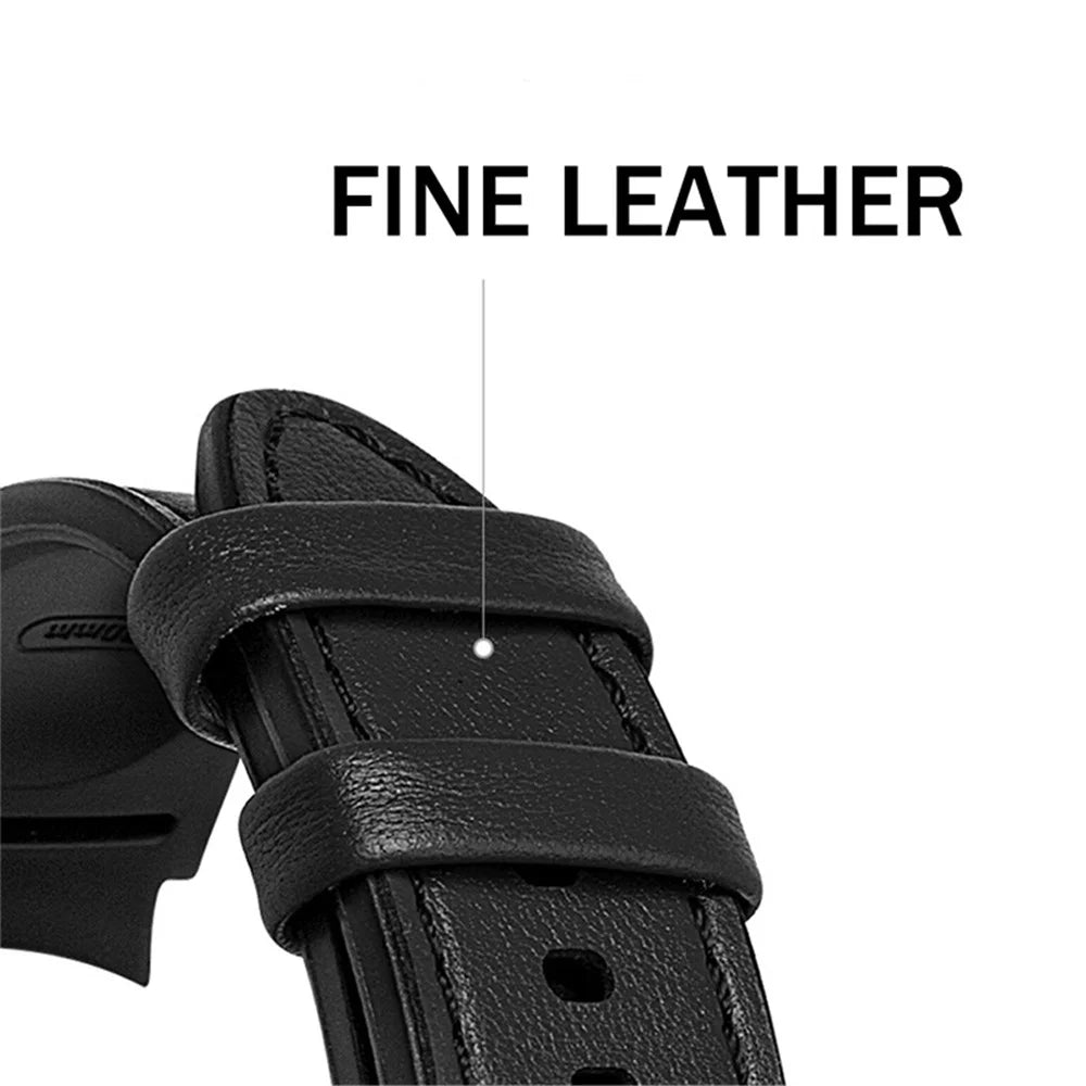 20mm Adjustable Leather Watch Band Strap for Samsung Galaxy Watch6 40mm 44mm / Watch6 Classic 43mm 47mm / Watch 5 40mm 44mm / 5 Pro 45mm / Watch4 40mm 44mm - Brown - 6