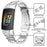 Stainless Steel Metal Band 3 Beads Replacement Watch Strap for Fitbit Charge 6 / 5 - Silver - 4