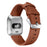 Top Layer Cowhide Genuine Leather Strap Smart Watch Accessories for Fitbit Versa/Fitbit Versa 2 - Brown - 1