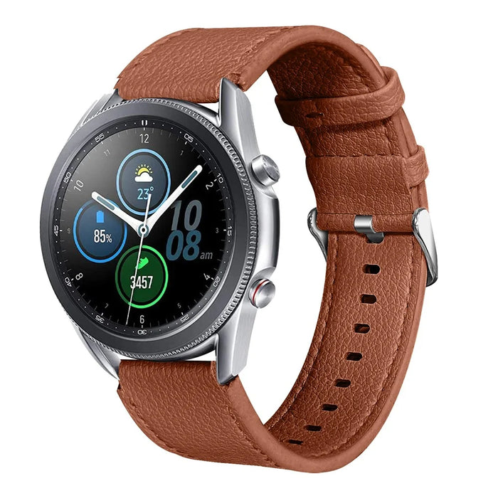 22mm Top Layer Cowhide Genuine Leather Watch Strap Replacement for Samsung Gear S3 Classic - Brown - 2