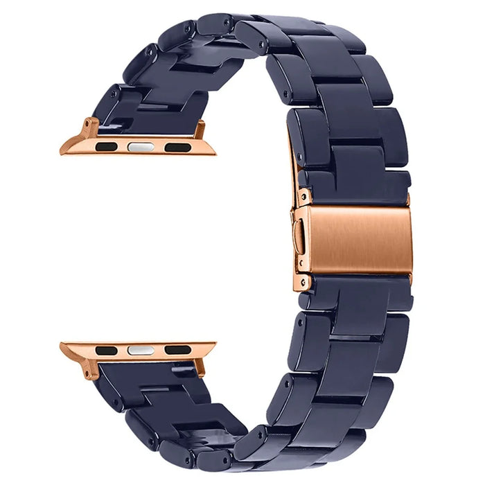 Bling Rhinestone Watch Case and Strap Replacement for Apple Watch Series 3/2/1 42mm - Midnight Blue/Rose Gold - 2