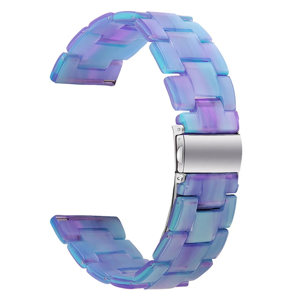 Resin Watch Band Stainless Steel Buckle Strap Bracelet for Samsung Galaxy Watch4 Classic 42mm / 46mm - Blue Phantom - 1