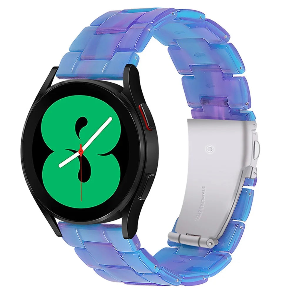 Resin Watch Band Stainless Steel Buckle Strap Bracelet for Samsung Galaxy Watch4 Classic 42mm / 46mm - Blue Phantom - 2