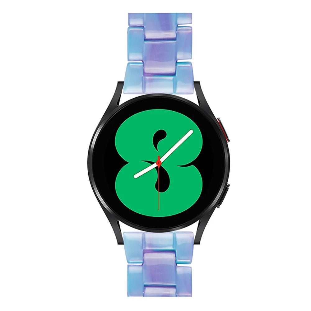Resin Watch Band Stainless Steel Buckle Strap Bracelet for Samsung Galaxy Watch4 Classic 42mm / 46mm - Blue Phantom - 3