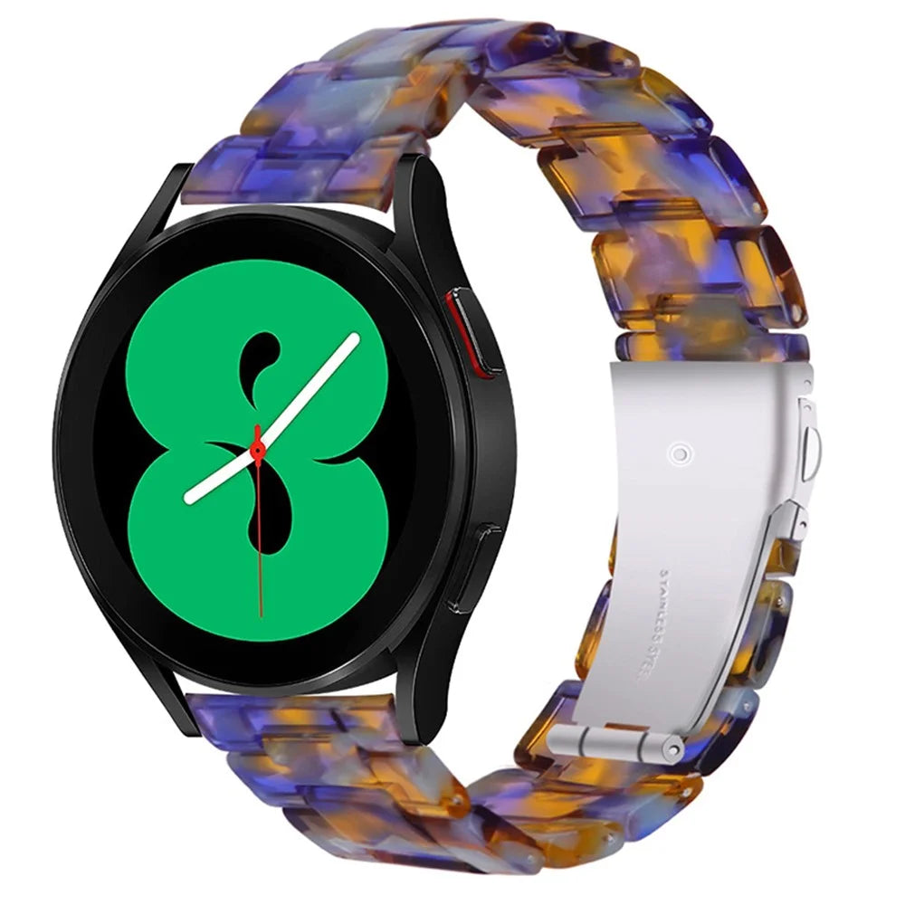 Resin Watch Band Bracelet Replacement for Samsung Galaxy Watch6 40mm 44mm / Watch6 Classic 43mm 47mm / Watch 5 40mm 44mm / 5 Pro 45mm / Watch4 40mm 44mm - Blue Ocean - 2