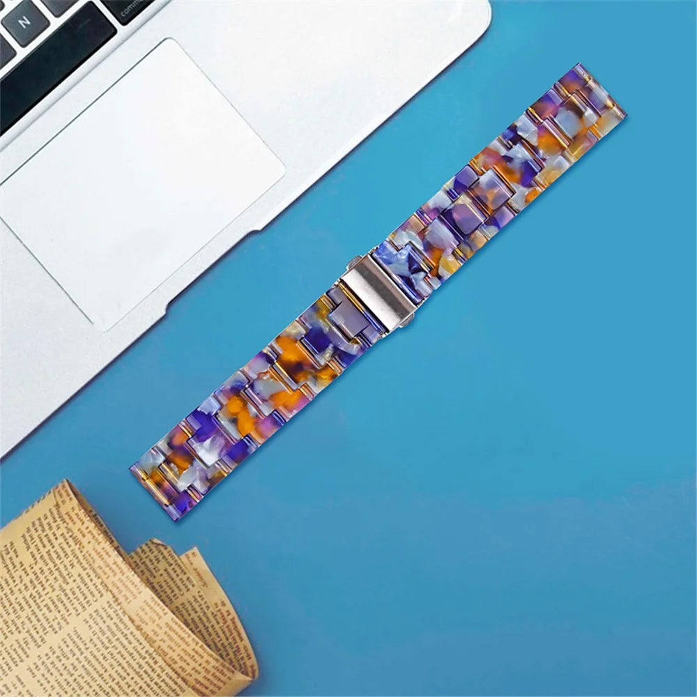 Resin Watch Band Bracelet Replacement for Samsung Galaxy Watch6 40mm 44mm / Watch6 Classic 43mm 47mm / Watch 5 40mm 44mm / 5 Pro 45mm / Watch4 40mm 44mm - Blue Ocean - 6