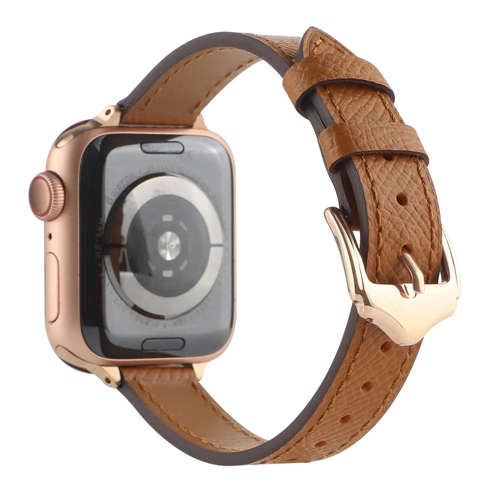 PU Leather Smart Watch Band Wrist Strap 14mm Width for Apple Watch Series 11 10 42mm / 9 8 7 41mm / SE3 SE2 SE 6 5 4 40mm / 3 2 1 38mm - Style 22 - 1