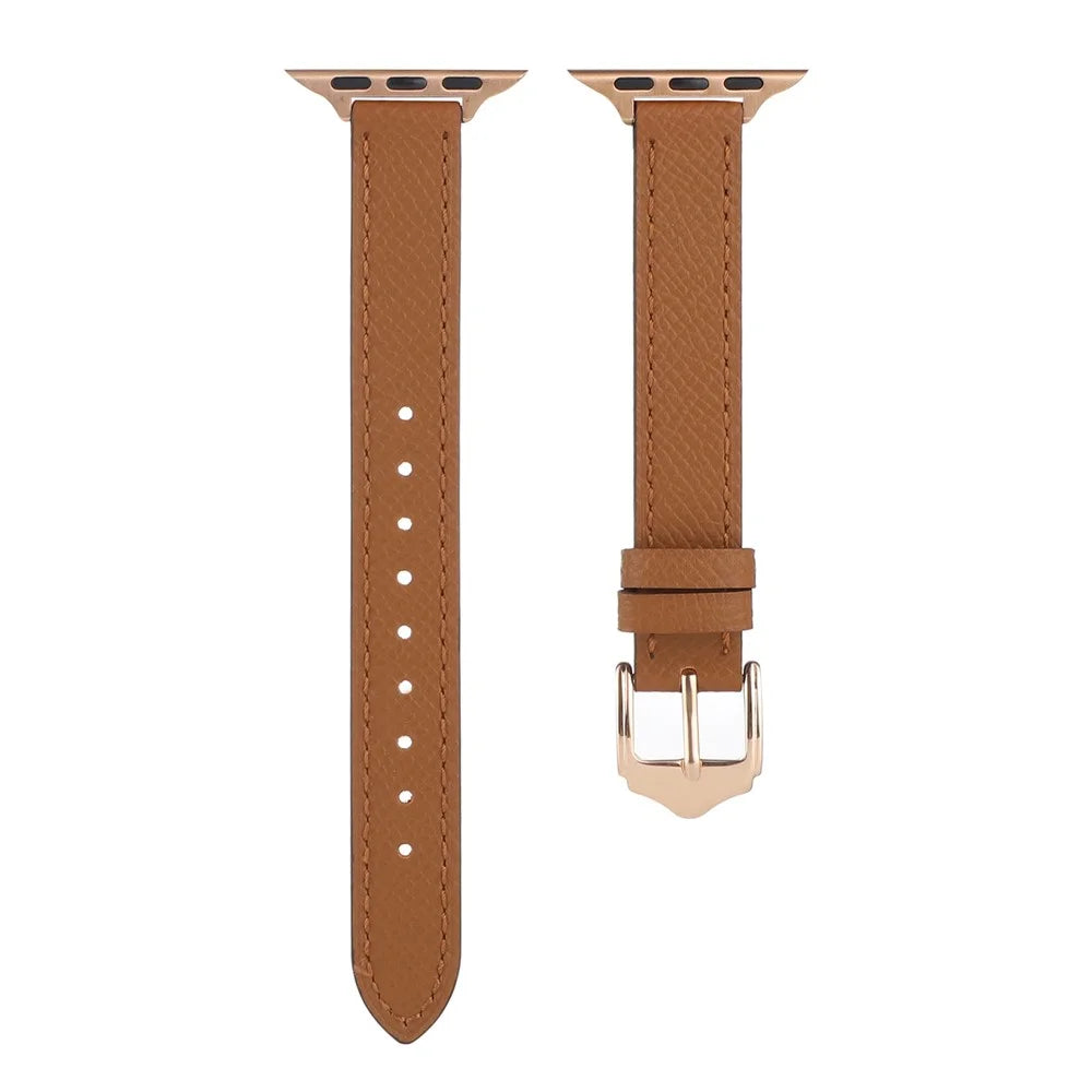 PU Leather Smart Watch Band Wrist Strap 14mm Width for Apple Watch Series 11 10 42mm / 9 8 7 41mm / SE3 SE2 SE 6 5 4 40mm / 3 2 1 38mm - Style 22 - 4