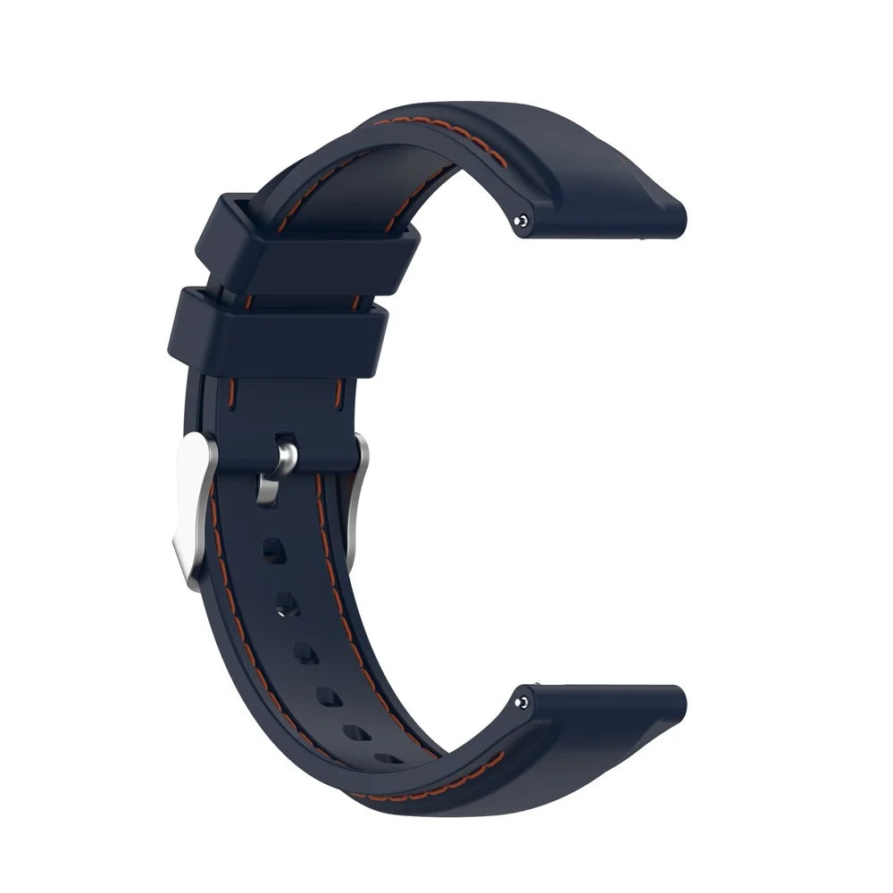 22mm Universal Soft Silicone Smart Watch Band Adjustable Replacement Watch Straps for Ticwatch Pro 3/Lite Pro 3/2020/GTX/E2/S2/Watch Correa - Dark Blue - 3