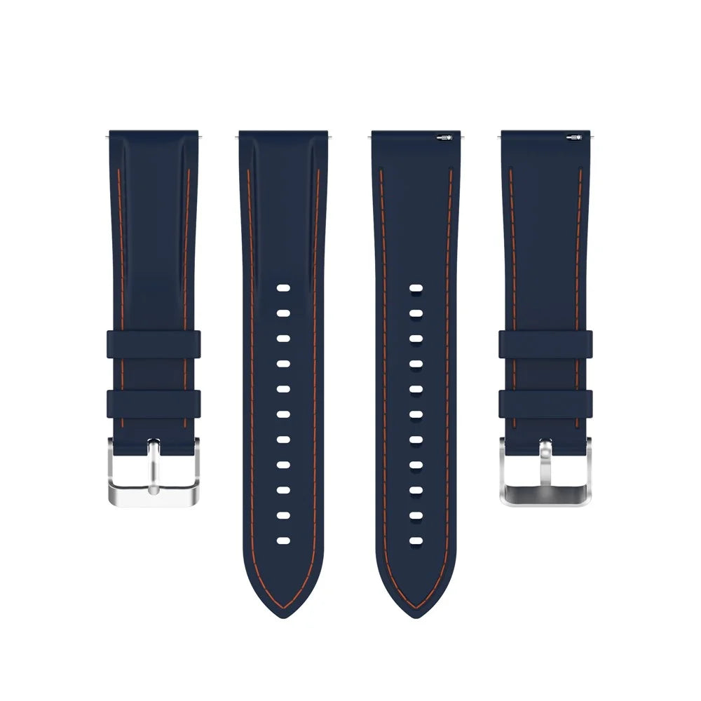 22mm Universal Soft Silicone Smart Watch Band Adjustable Replacement Watch Straps for Ticwatch Pro 3/Lite Pro 3/2020/GTX/E2/S2/Watch Correa - Dark Blue - 4