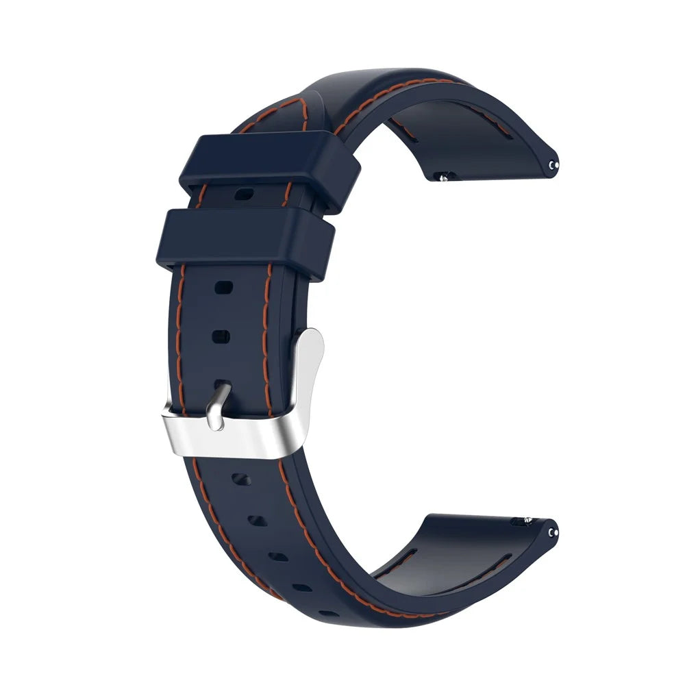 22mm Universal Soft Silicone Smart Watch Band Adjustable Replacement Watch Straps for Ticwatch Pro 3/Lite Pro 3/2020/GTX/E2/S2/Watch Correa - Dark Blue - 5