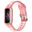 Clear Soft Silicone Integrated Protective Case Watch Strap Replacement Watchband for Fitbit Luxe - Transparent Pink - 1