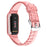 Clear Soft Silicone Integrated Protective Case Watch Strap Replacement Watchband for Fitbit Luxe - Transparent Pink - 2