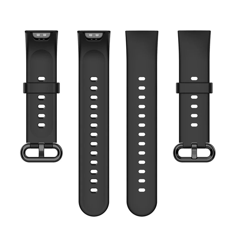 Adjustable Solid Color Watch Band Soft Silicone Strap for Xiaomi Redmi Watch 2 / Redmi Watch 2 Lite - Black - 5
