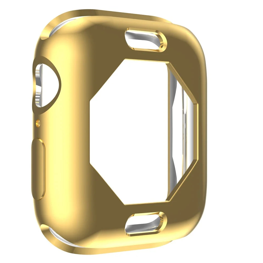 Dustproof Electroplating TPU Protective Watch Frame Case for Apple Watch Series 9 / 8 / 7 45mm - Gold - 4