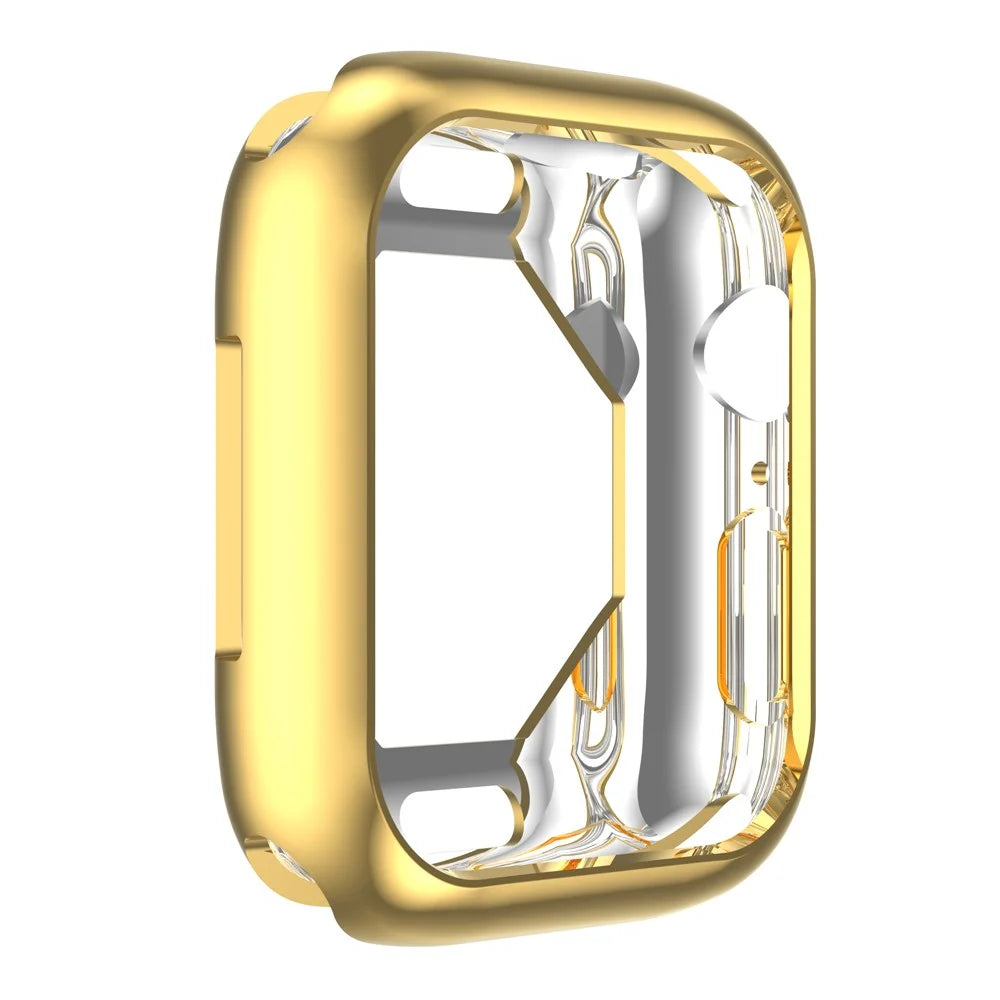 Dustproof Electroplating TPU Protective Watch Frame Case for Apple Watch Series 9 / 8 / 7 45mm - Gold - 6