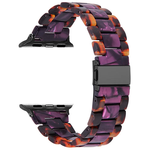 Color Splicing 3 Beads Resin Watch Strap for Apple Watch Series 10 42mm / 9 8 7 41mm / 6 5 4 SE SE (2022) SE (2023) 40mm / 3 2 1 38mm  - Hawksbill / Purple - 1