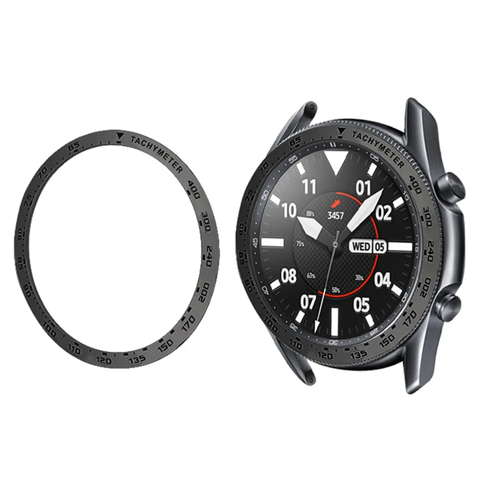 Protective Stainless Steel Watch Bezel Metal Ring Cover for Samsung Galaxy Watch3 41mm - Black - 1