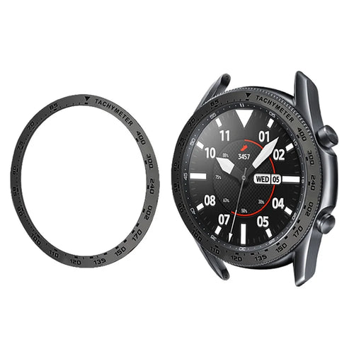 Protective Stainless Steel Watch Bezel Metal Ring Cover for Samsung Galaxy Watch3 41mm - Black - 1