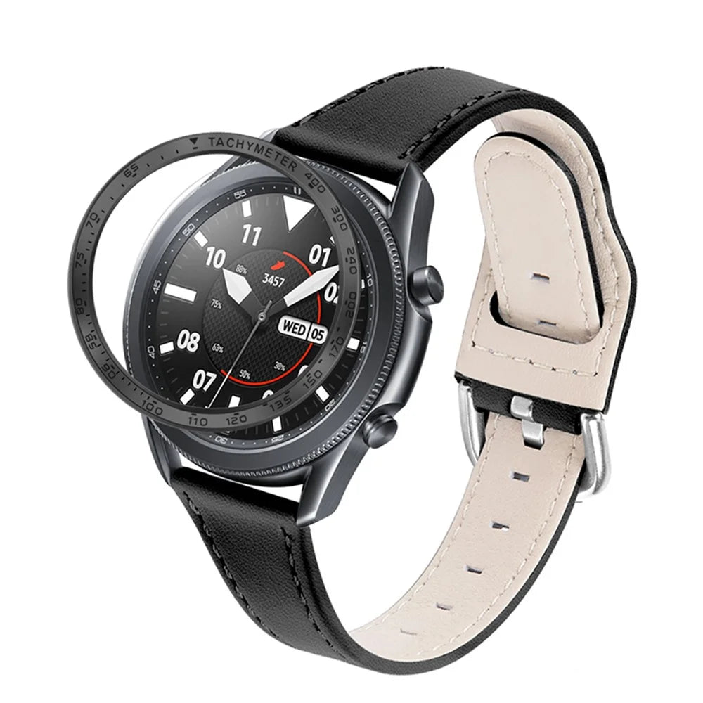 Protective Stainless Steel Watch Bezel Metal Ring Cover for Samsung Galaxy Watch3 41mm - Black - 3