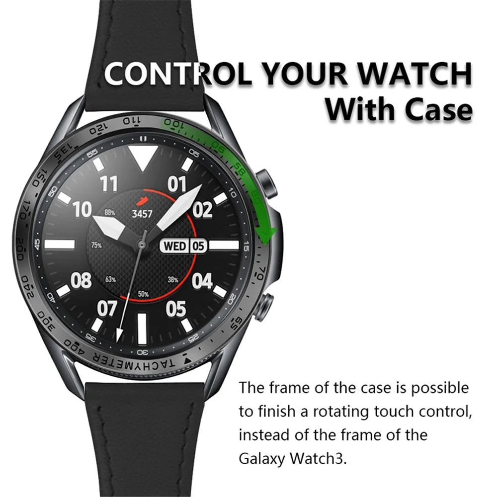 Protective Stainless Steel Watch Bezel Metal Ring Cover for Samsung Galaxy Watch3 41mm - Black - 5