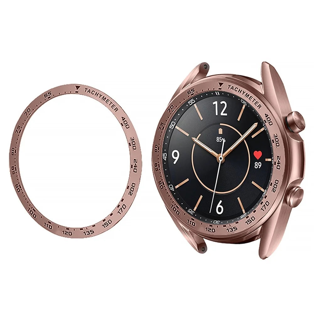 Scratch-resistant Stainless Steel Watch Bezel Protective Ring Cover for Samsung Galaxy Watch3 41mm - Bronze - 1