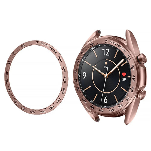 Scratch-resistant Stainless Steel Watch Bezel Protective Ring Cover for Samsung Galaxy Watch3 41mm - Bronze - 1
