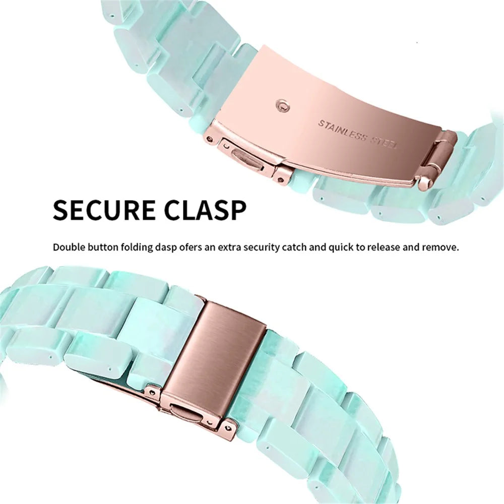 Replacement 3 Beads Resin Watch Strap Band for Apple Watch Series 11 10 42mm / 9 8 7 41mm / SE3 SE2 SE 6 5 4 40mm / 3 2 1 38mm - Green - 5