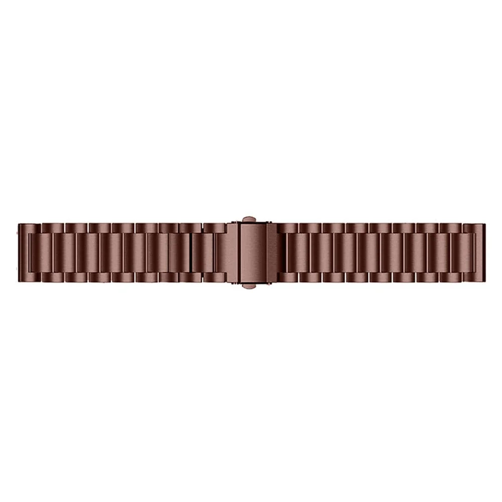 20mm 3 Beads Stainless Steel Smart Watch Band Replacement Wrist Strap for Samsung Galaxy Watch 4 40mm 44mm/Galaxy Watch 4 Classic 42mm 46mm/Galaxy Watch Active 2 40mm 42mm - Bronze - 4