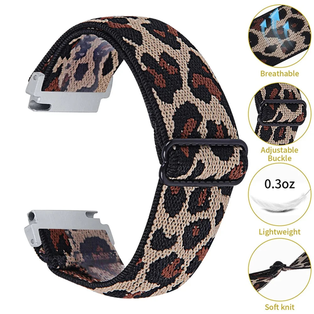 Breathable Knitted Watch Strap Elastic Watchband with Adjustable Buckle for Samsung Galaxy Watch4 Classic 42mm 46mm/Galaxy Watch Active/Galaxy Watch Active2 40mm 44mm - 3# - 4