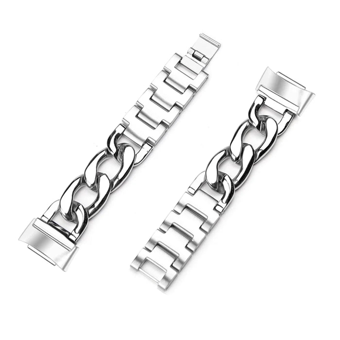 High-end Stainless Steel Smart Watch Band Replacement Band Strap for Fitbit Charge 6 / 5 - Silver - 2