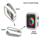 Shockproof Smart Watch Frame Rhinestone Cover Protector for Apple Watch SE3 / SE2 / SE1 /  6 / 5 / 4 40mm - Red - 7