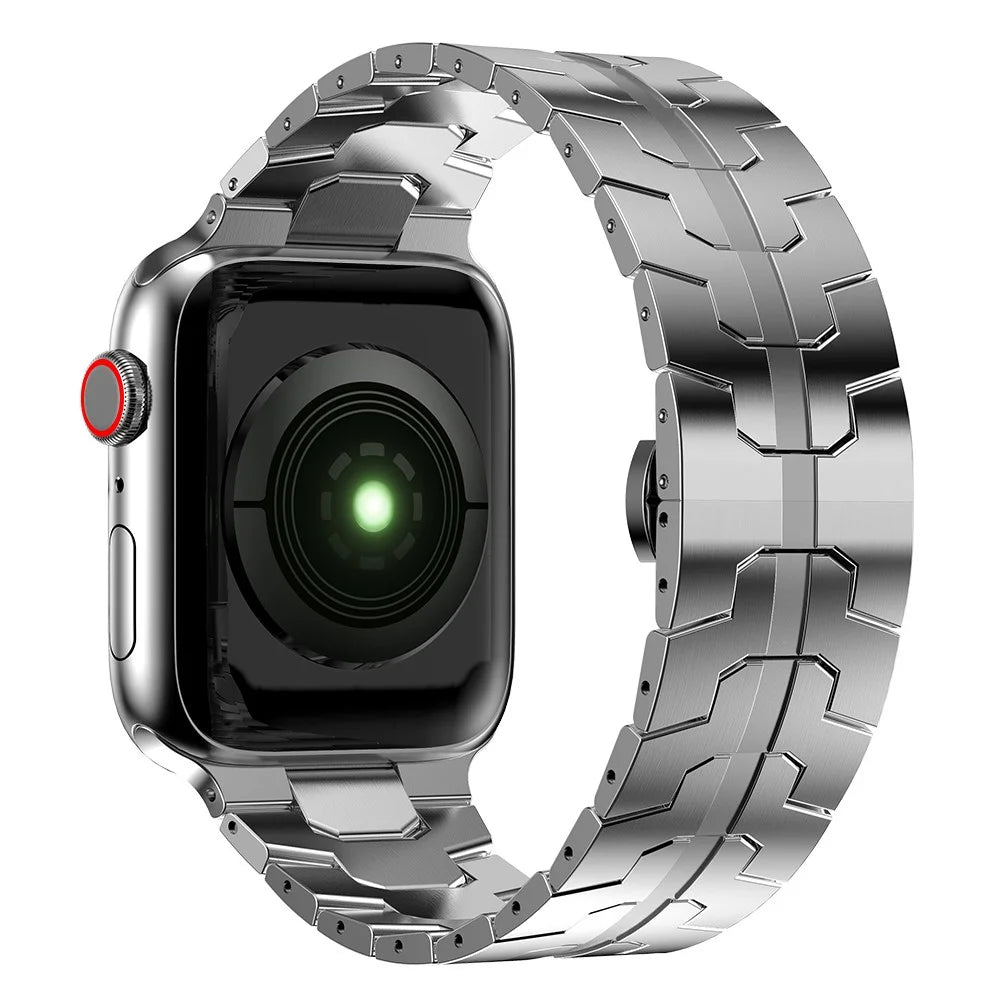 Smart Watch Stainless Steel Strap Metal Watchband for Apple Watch Ultra 3 2 1 49mm / Series 11 10 46mm / 9 8 7 45mm / SE3 SE2 SE 6 5 4 44mm / 3 2 1 42mm - Silver - 1