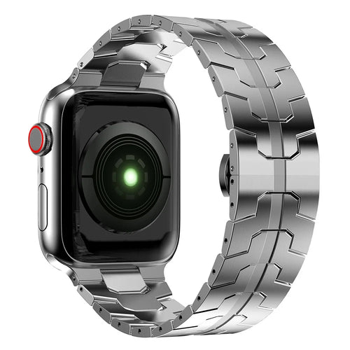 Smart Watch Stainless Steel Strap Metal Watchband for Apple Watch Ultra 3 2 1 49mm / Series 11 10 46mm / 9 8 7 45mm / SE3 SE2 SE 6 5 4 44mm / 3 2 1 42mm - Silver - 1