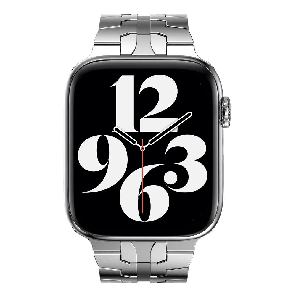 Smart Watch Stainless Steel Strap Metal Watchband for Apple Watch Ultra 3 2 1 49mm / Series 11 10 46mm / 9 8 7 45mm / SE3 SE2 SE 6 5 4 44mm / 3 2 1 42mm - Silver - 3