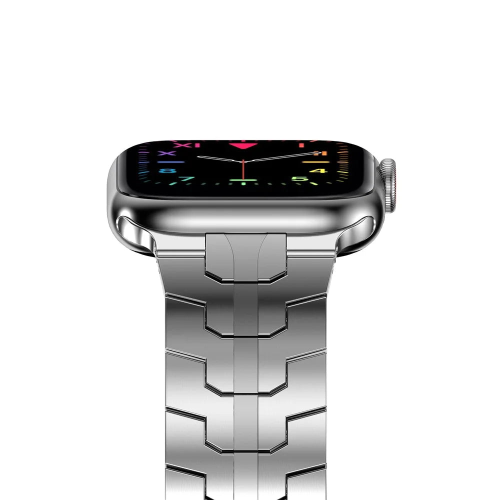 Smart Watch Stainless Steel Strap Metal Watchband for Apple Watch Ultra 3 2 1 49mm / Series 11 10 46mm / 9 8 7 45mm / SE3 SE2 SE 6 5 4 44mm / 3 2 1 42mm - Silver - 5