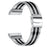 5 Beads Stainless Steel Watch Band Tortoise Back Buckle Wrist Strap for Fitbit Versa 3/Fitbit Sense - Black Splicing - 1