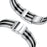 5 Beads Stainless Steel Watch Band Tortoise Back Buckle Wrist Strap for Fitbit Versa 3/Fitbit Sense - Black Splicing - 3