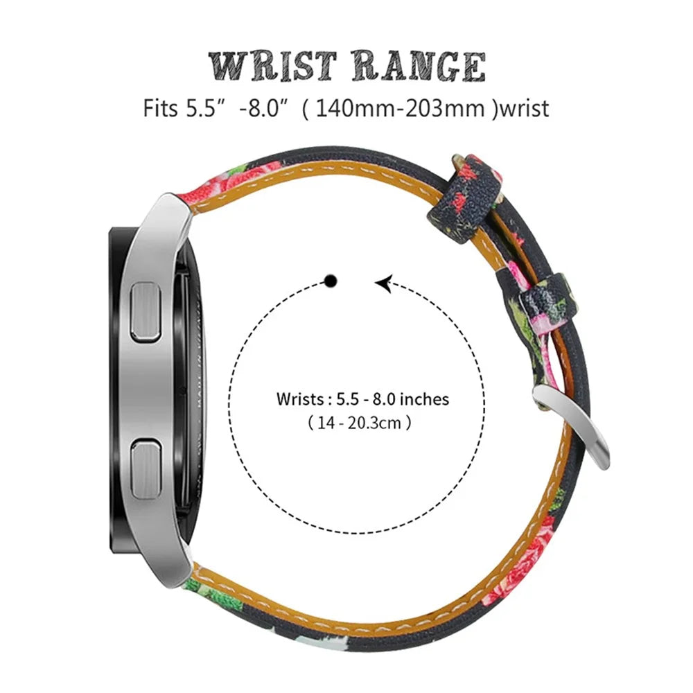 Pointed Tail Top Layer Cowhide Genuine Leather Watch Strap for Samsung Galaxy Watch4 Classic 42mm 46mm/Galaxy Watch Active/Galaxy Watch Active2 40mm 44mm - Style A - 2
