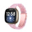 3 Beads Resin Watch Bands Stainless Steel Buckle Replacement Watch Strap for Fitbit Versa 3 / Fitbit Sense - Pearl Light Pink - 2