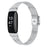 5 Beads Stainless Steel Wrist Strap with Double Buckle Band Smart Watch Accessory for Fitbit Inspire 1/2/Inspire HR - Silver - 2