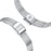 5 Beads Stainless Steel Wrist Strap with Double Buckle Band Smart Watch Accessory for Fitbit Inspire 1/2/Inspire HR - Silver - 3
