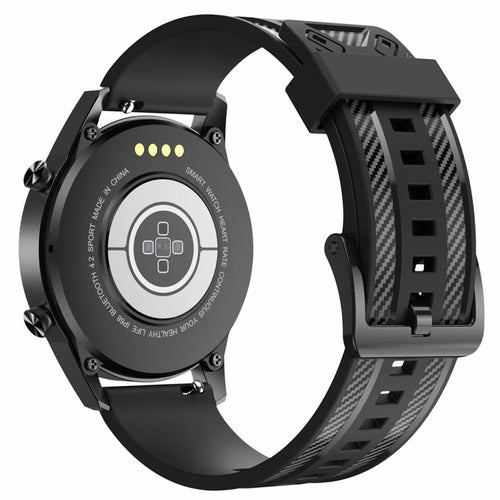 Carbon Fiber Textured Silicone Watch Bands 22mm Replacement Adjustable Straps for Suunto 9 Peak / Samsung Galaxy Watch3 45mm/Watch 46mm R800 - Black - 1