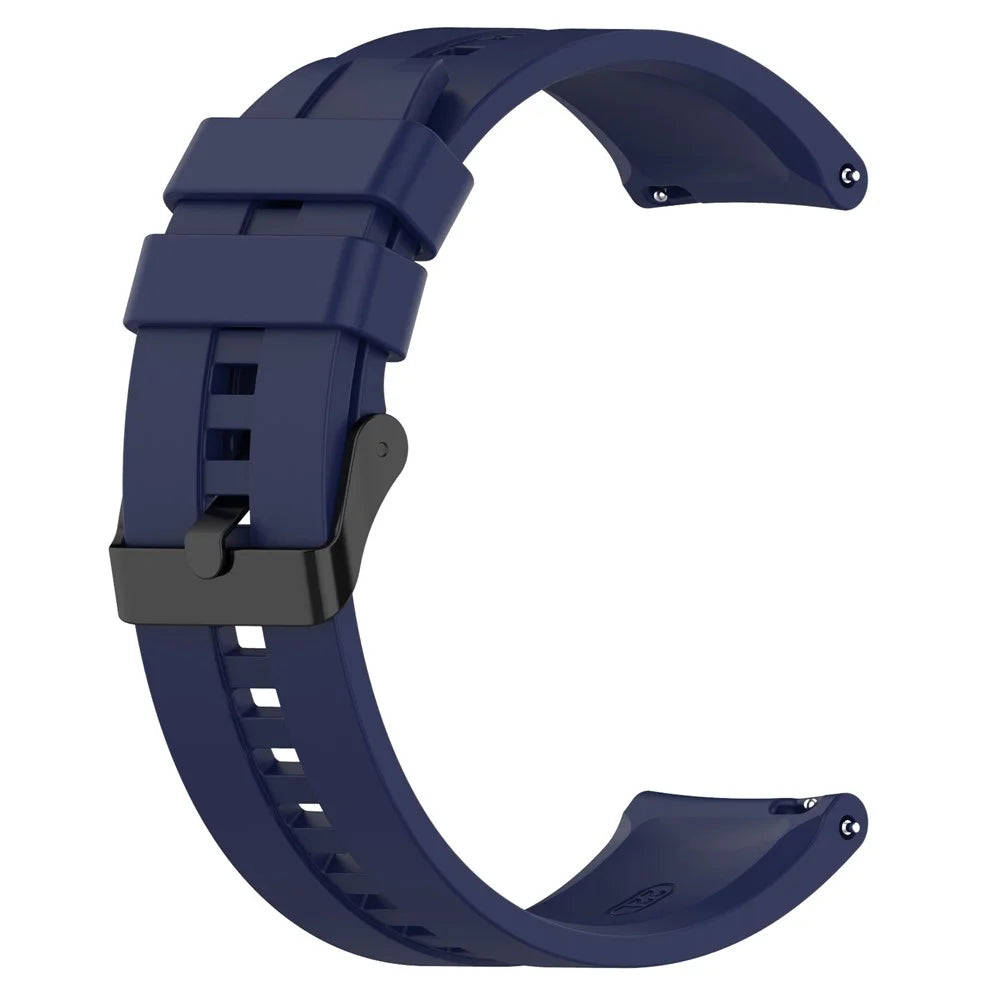 22mm Silicone Watch Strap Wristband with Steel Pin Buckle for Huawei Watch GT3/GT Runner - Midnight Blue - 3