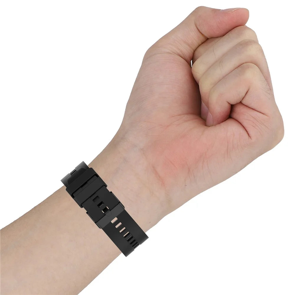 22mm Silicone Watch Strap Wristband with Steel Pin Buckle for Huawei Watch GT3/GT Runner - Midnight Blue - 6