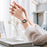 Stainless Steel Rhinestone Decor Watch Case Cover + X Design Watch Band Strap for Apple Watch SE 44mm / SE (2022) 44mm / Watch Series 4 / 5 / 6 44mm - Gold - 5